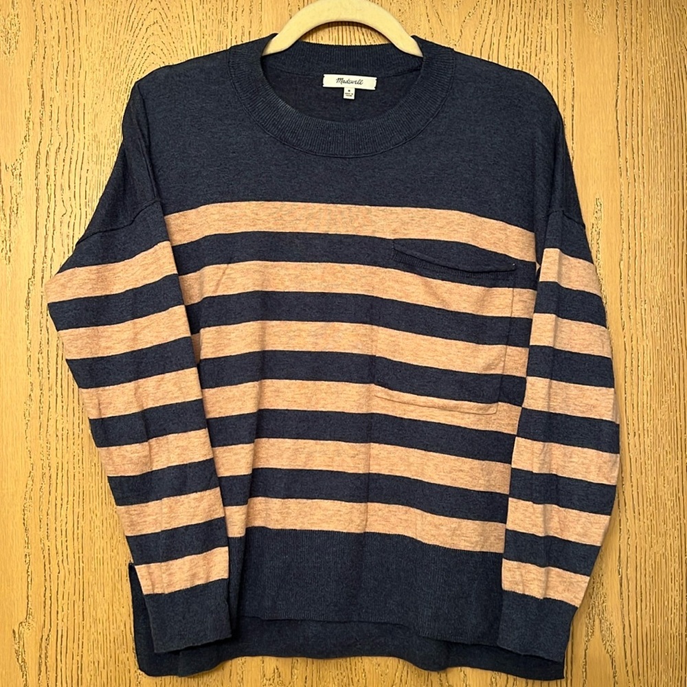 Madewell Lightweight Striped Sweater - size medium